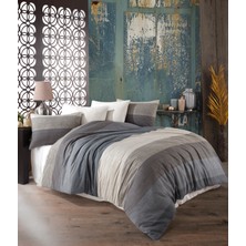 Garden Room Pamuklu - Lastikli Çarşaflı Nevresim Takımı Çift Kişilik Meyra - Bej