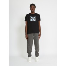 John Richmond Bisiklet Yaka Siyah Erkek T-Shirt UMA23001TS