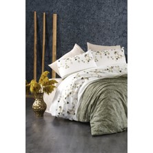 Garden Room Pamuklu - Lastikli Çarşaflı Nevresim Takımı Tek Kişilik Parem - Bej