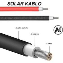 Obus Karavan Obus Solar Kablo 6 Mm2 Kırmızı-Siyah 10+10 Toplam 20 Metre- 2 Set Mc4 Konnektörlü