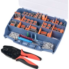 JR Ready ST6310 417PCS Dt 2-12 Pin Connectors & 132 Pairs Size 16 Stamped Formed Contacts 14-18AWG & ACT-LY-16DT Crimping Tool & Extraction Tools