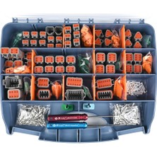 JR Ready ST6310 417PCS Dt 2-12 Pin Connectors & 132 Pairs Size 16 Stamped Formed Contacts 14-18AWG & ACT-LY-16DT Crimping Tool & Extraction Tools