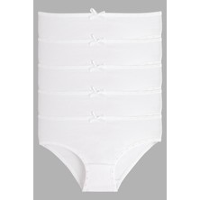 Nicoletta Kız Çocuk Külot 5 Li Paket Likralı Beyaz