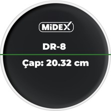 Midex DR-8BK Siyah Renk 8 İnç Bateri Davul Tom Derisi Drumhead 8'' inch (20.32 cm)