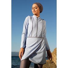 Remsa Mayo Remsa 3'lü Etekli Likralı Tam Kapalı Mayo 900-HLM-03 Mavi