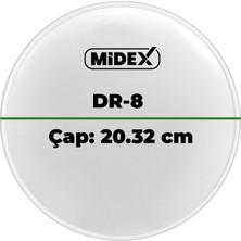 Midex DR-8WH Beyaz Renk 8 İnç Bateri Davul Tom Derisi Drumhead 8'' inch (20.32 cm)