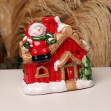 Piraye Gift Yılbaşı Hediyesi Işıklı Ev Noel Baba  Biblosu