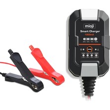 Mioji Mio 1000 1A 6V ve 12V Araba Şarj, Akü Bakım, Damlama Şarj Cihazı ve Motosiklet, ATV, Lityum ve Derin Döngülü Aküler için Kükürt Giderici Akıllı  Akü Şarj Cihazı