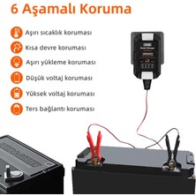 Mioji Mio 1000 1A 6V ve 12V Araba Şarj, Akü Bakım, Damlama Şarj Cihazı ve Motosiklet, ATV, Lityum ve Derin Döngülü Aküler için Kükürt Giderici Akıllı  Akü Şarj Cihazı