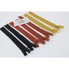 Hatce Gizli Fermuar Karışık Renk 22 cm 7 Adet