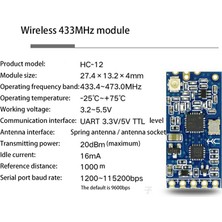 Xin Yue Zhang Ξ Ny Ue Zhang 4x -12 433MHZ SI4463 Kablosuz Seri Bağlantı Noktası Modülü 1000M Bluetooth HC12'YI Değiştirin (Yurt Dışından)