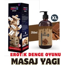 Rekze Seks Oyunu 48 Cezalı Görev + Aphrodisiac Etkili Çikolata Aromalı Masaj Yağı Büyük Boy 250 ml