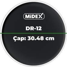 Midex DR-12BK Siyah Renk 12 İnç Alto Bateri Davul Derisi Drumhead 12'' inch (30.48 cm)