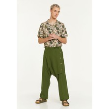 Pamuklu Modern Şalvar Pantolon Yeşil
