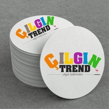 Hediye Vakti Firmaya Özel 10 Adet Yuvarlak Ahşap Bardak Altlıgı