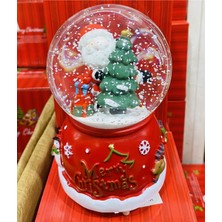 Poly Kar Küresi Noel Baba Müzikli Işıklı Sevimli Kar Küresi Christmas Noel Baba Evi