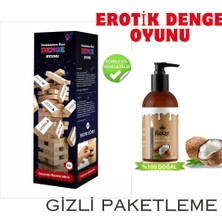 Rekze Erotik Denge Oyunu 48 Görev + Aromaterapi Yenilir Hindistan Cevizi Aromalı Masaj Yağı 120 ml