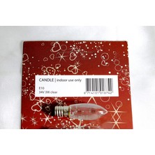 Candle 34V 3W Şeffaf E10 Süs Ampulü. 1 Pkt.= 3 Ad. Fiyatıdır