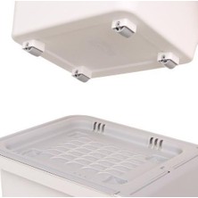 Geseus Motek Tekerlekli Patateslik Soğanlık Oyuncak Kutusu Patateslik Soğanlık Sepeti 3X12LT Beyaz+Gri