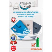 Pella Active Çamaşır Suyu ile Kullanılabilen Tek Mikrofiber Bez 3'lü Temizlik Bezi