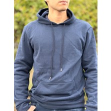 4S Kapüşonlu  Unisex 3 Iplik Içi Yünlü Sweatshirt