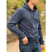 4S Kapüşonlu  Unisex 3 Iplik Içi Yünlü Sweatshirt