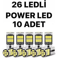 Sisa T10 LED 26 Ledli W5W Metal Ultra Power Beyaz Parkplaka Tavan Ampulü 1 TAKIM