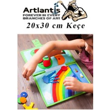 Artlantis Keçe 10 Renk A4 20X30 cm 1 Paket Keçe 10 Lu Okul Kreş Okul Öncesi Etkinlik Hobi