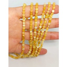 Yaşam Tohumu Sarı Opal Taşı Faset Kesim Dizi 4mm (45240)