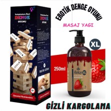 Rekze Erotik Denge Oyunu 48 Görev +Yenilir Çilek Aromalı Masaj Yağı 250 ml