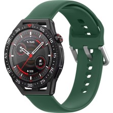 Quse Huawei Watch Gt3 42MM Uyumlu Silikon Kordon Haki Yeşili