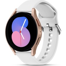 Quse Samsung Galaxy Watch 3 41MM Uyumlu Silikon Kordon Beyaz