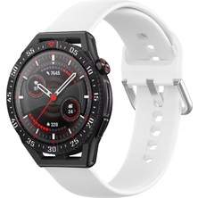 Quse Huawei Watch Gt2 42MM Uyumlu Silikon Kordon Beyaz