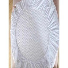 Suvay Kapitone Fittted 90x190 Tek Kişilik Sıvı Geçirmez Alez Beyaz Renkli Kapitoneli Yatak Koruyucu Çarşaf Alez