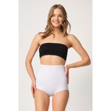 Emay Beyaz 2842 Lazer Dantelli Slip Korse