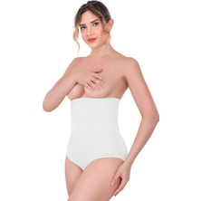 Emay Beyaz 2080 Yüksek Bel Çıtçıtlı Slip Korse