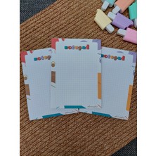 Milyoncu Sepeti Retro Desenli Noktalı Defter - Notepad - Bloknot A6