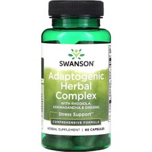 Swanson Premium Adaptogenic Herbal Complex With Rhodiola & Ginseng 60 Kapsül Usa
