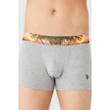 U.S. Polo Assn. 80434 Erkek Sax -Antrasit-Turuncu 3'lü Boxer 80434
