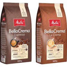 Melitta Bella Crema La Crema ve Espresso Çekirdek Kahve 2X1000GR 2'li Set