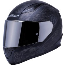 Ls2 Rapıd 2 Crypt Fullface Motosiklet Kaskı Mat Siyah Gri Camlı Polikarbonat Malzemeden 2XL Beden