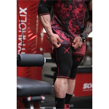 Dex Supports Fitness Ortopedik Dizlik Knee Sleeve+Ağırlık Kaldırma Kayışı Mavi 8 Loop Lifting Straps 2'li Set