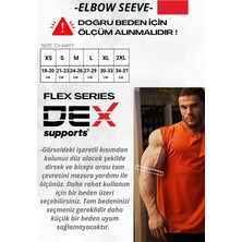 Dex Supports Ağırlık Kaldırma Kayışı Mavi 8 Loop Lifting Straps+Elbow Sleeve Fitness Ortopedik Dirseklik 2'li Set