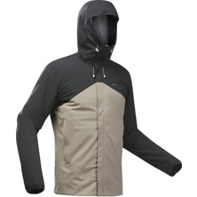 Quechua Erkek Outdoor Yağmurluk - Siyah/Bej - MH150