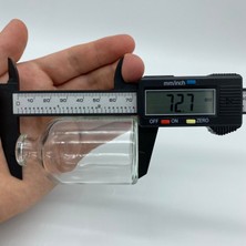 JUNİBELİW 12 Adet 50ML Cam Şişe Mavi Plastik Kapaklı Çok Amaçlı Shot Şişesi Meyve Suyu Shot Şişesi 12X50ML
