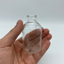 JUNİBELİW 12 Adet 50ML Cam Şişe Mavi Plastik Kapaklı Çok Amaçlı Shot Şişesi Meyve Suyu Shot Şişesi 12X50ML
