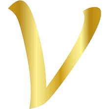 Pleksi Çubuksuz Alfabe 6 cm Altın - V