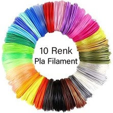 microZey Korob 3D Kalem Yazıcı Için 10 Renk 100 Metre (10 x 10 Metre) Pla Filament