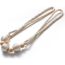 bebekokusu Ege’nin Atölyesinden Perde Aksesuarı Şık Toplu 95 cm 3 Top 4 Boncuk