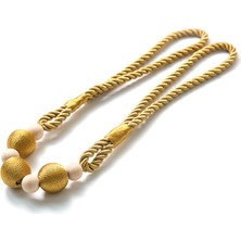 bebekokusu Ege'nin Atölyesinden Perde Aksesuarı Şık Toplu 95 cm 3 Top 4 Boncuk